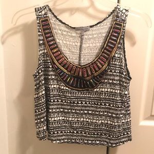 Tribal print crop top